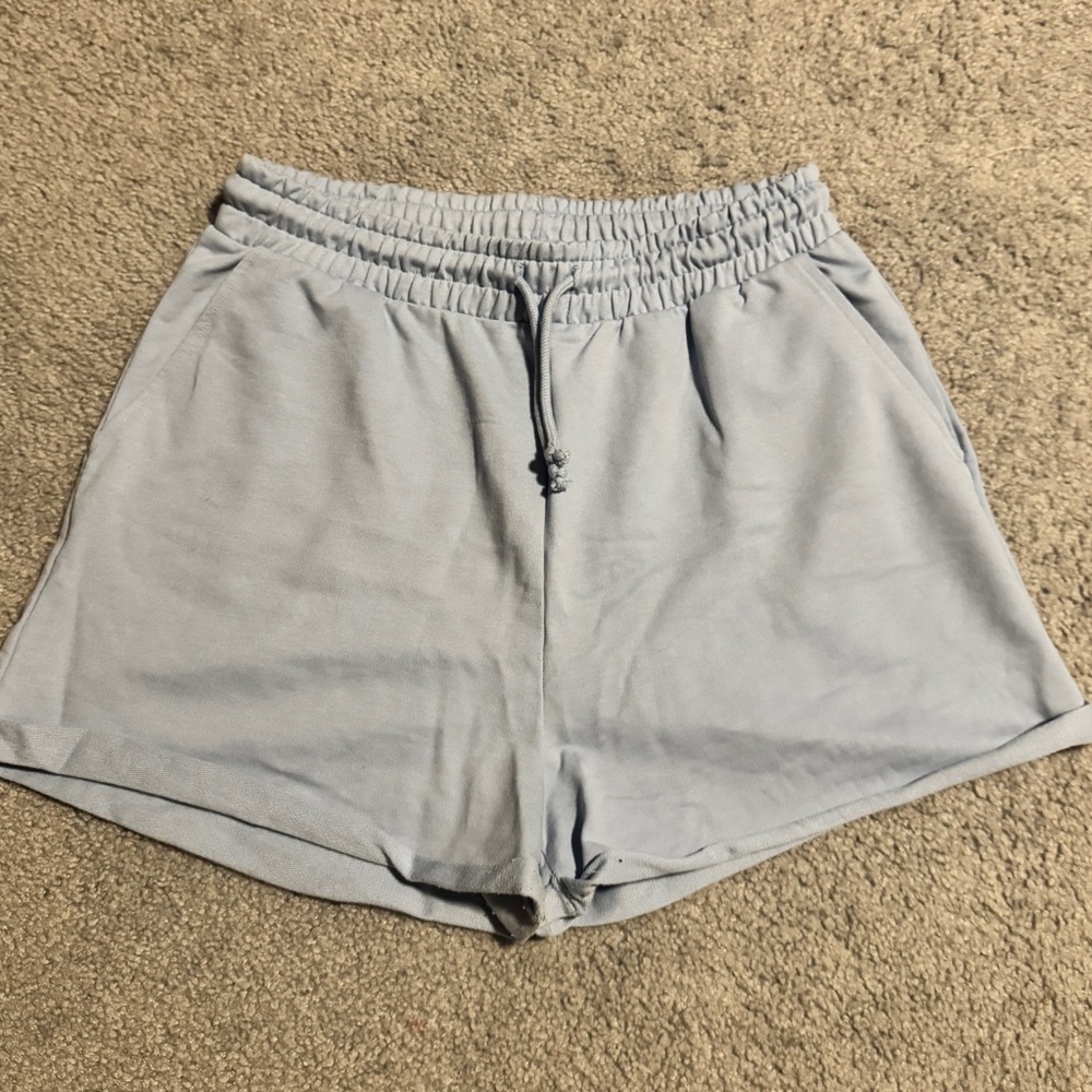 Missguided light blue shorts